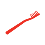 red toothbrush icon